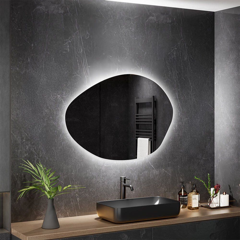 Specchi: LED-Spiegel Asymmetrisch MAYA - 60x80cm – Nuovo e nell'imballaggio originale da Wallenwil venduto da toesstal-vertrieb
