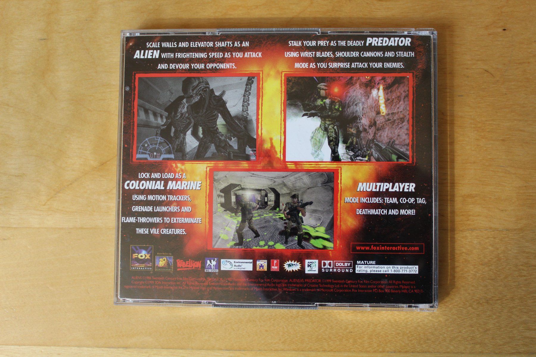 Spiele: Aliens VS Predator PC CD-ROM Big Box Edition US Version – Gebraucht aus Saignelégier von Chocobarde 9
