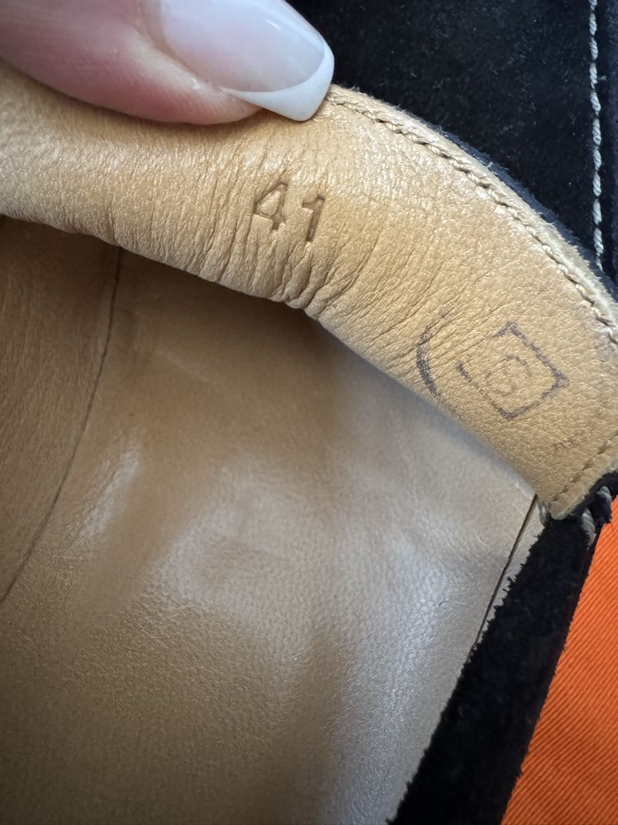 Hermès Scarpe da uomo: Mocassins Hermès daim noir, taille 41 – Nuovo (secondo la descrizione) da Morges venduto da sandy069 5