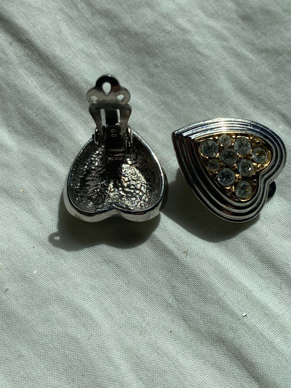 Orecchini pendenti & Orecchini a lobo: Herzen-Ohrclips, Modeschmuck. Glitzersteine – Nuovo (secondo la descrizione) da Gümligen venduto da Primeselection 4