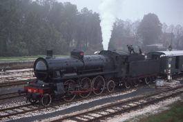 Dia Dampfzug FS Italien 685 196 im Bahnhof Cittadella