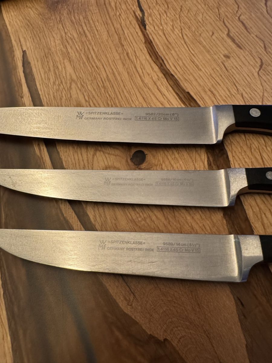 WMF Coltelli: WMF Spitzenklasse Plus Messerset, 3-teilig – Usato da Koblenz venduto da Newfarmer 1