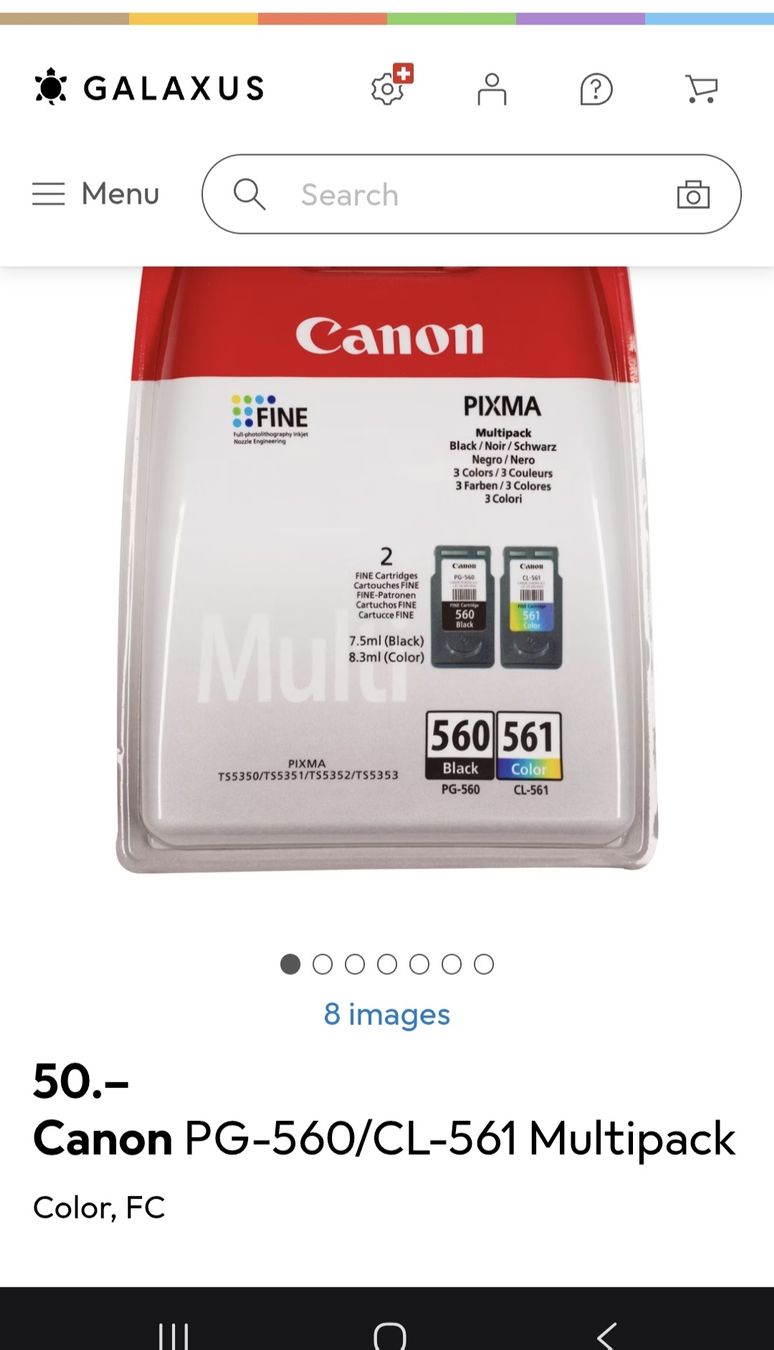 Canon Cartucce per stampanti & toner: 2 x Canon PG-560/CL-561 Multipack – Nuovo e nell'imballaggio originale da Mollis venduto da ris_2869