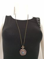 🤩ZARA HALSKETTE STRASS & LAPISLAZULI-STEIN NEU