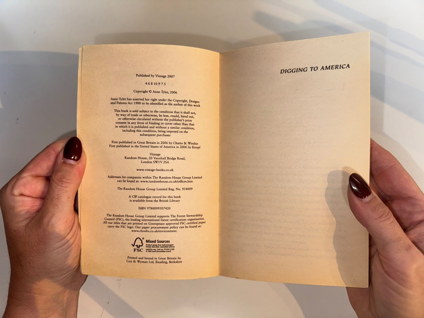 Bücher: NOVEL: Ann Tyler, Digging to America – Gebraucht aus Grosswangen von English_books 2