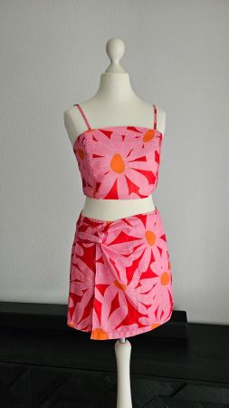 Armband + zweiteilige kleid/wickelrock /shorts /sommerkleid