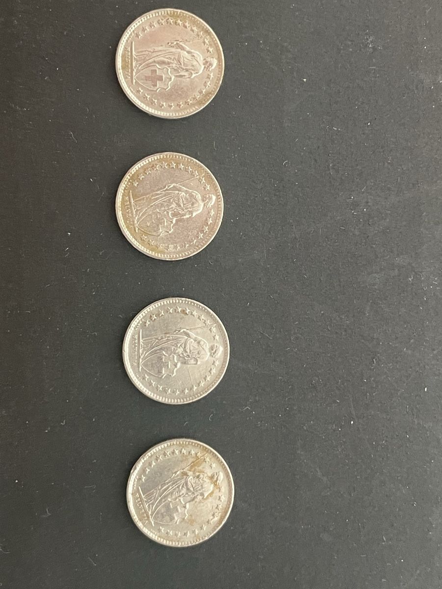 Tutti le monete: 4 x -.50 Silber CH Jahr 1962 – Usato da Meierskappel venduto da Hala03 3