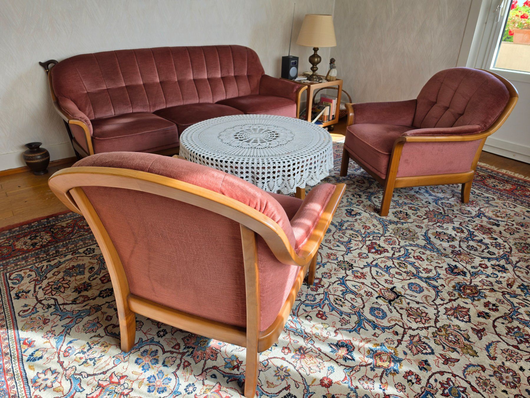 Sofas: 3er Sofa + 2 Sessel + Glastisch – Gebraucht aus Obergerlafingen von dede-SO 1