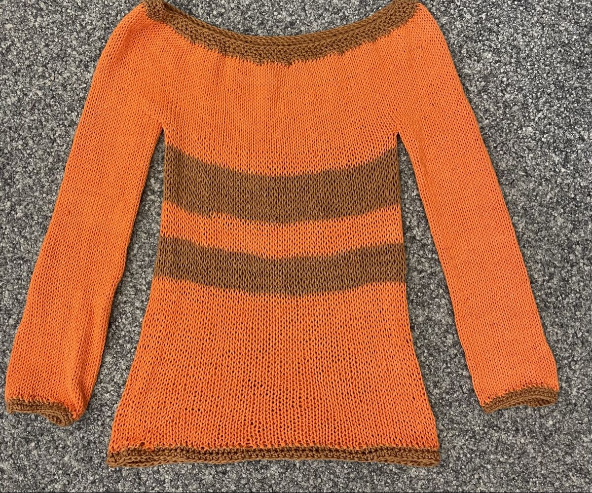 Pullover & Sweatshirts: Pullover orange braun gestreift Grösse M soft – Neu und originalverpackt aus Au ZH von Jaggy4 1