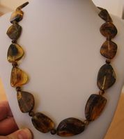 Nachlass: Ostsee Bernstein Schmuck Kette Collier 58 Gramm