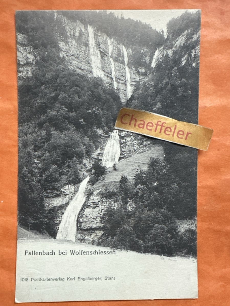 Cartoline postali: Alte Ansichtskarte, Wasserfall, Fallenbach, Wolfenschiessen – Usato da Zürich venduto da Chaeffeler