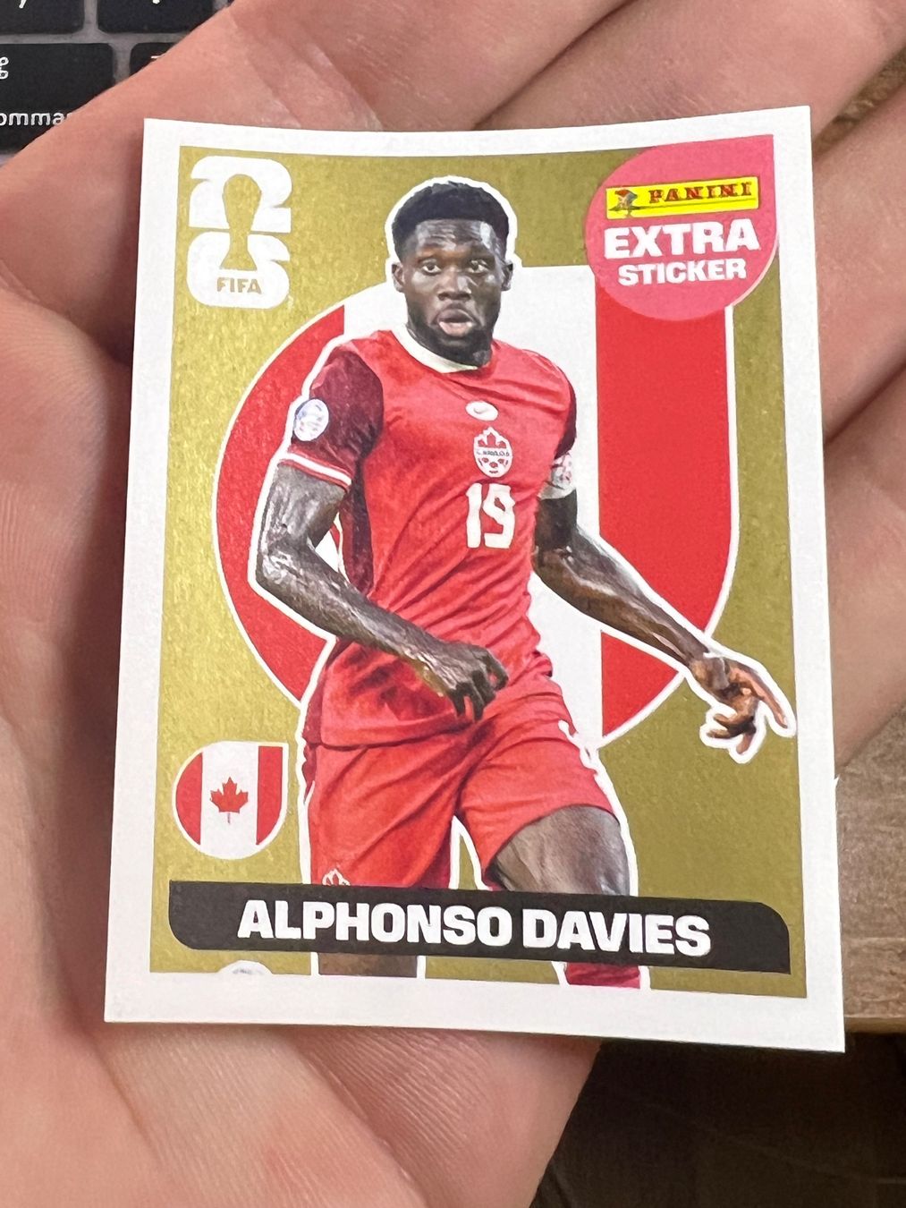 Panini Carte collezionabili: Alphonso Davies Gold - Panini Extra Sticker 2026 FWC – Usato da Langenthal venduto da Locotron4900