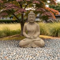Garten Buddha Skulptur 61cm Naturstein Buddha Bluestone