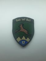 BADGE ECUSSON MILITAIRE SUISSE GEB INF BAT 17