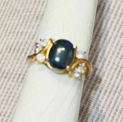 Ringe: Eleganter Damenring mit dunkler Perle, 16mm – Gebraucht aus Basel von Tierschutz-Flohmi 6