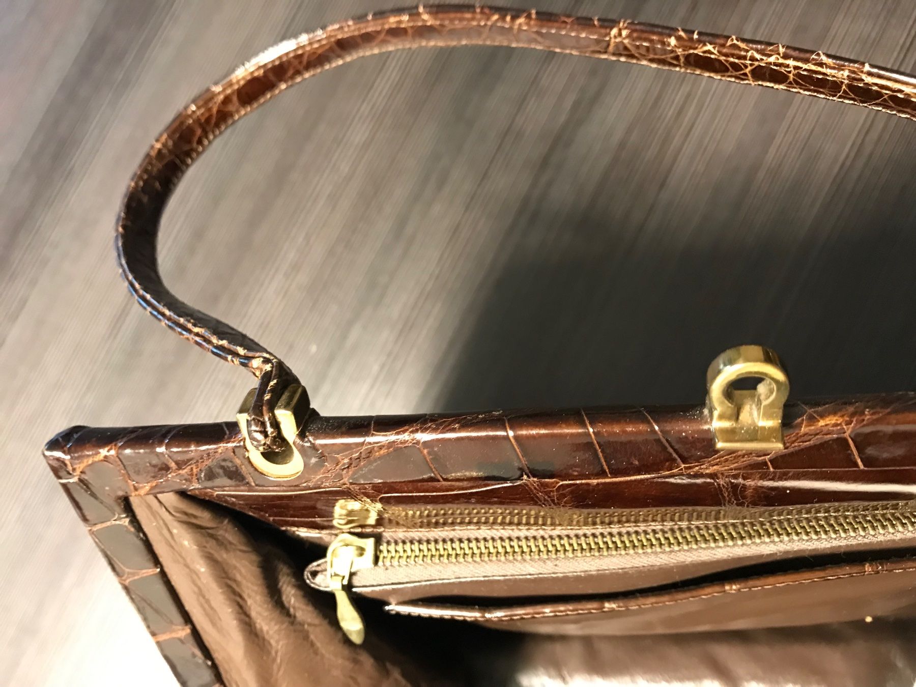 Borse da donna: VINTAGE KROKODIL- LEDER TASCHE – Usato da Basel venduto da shorthills_2013 5