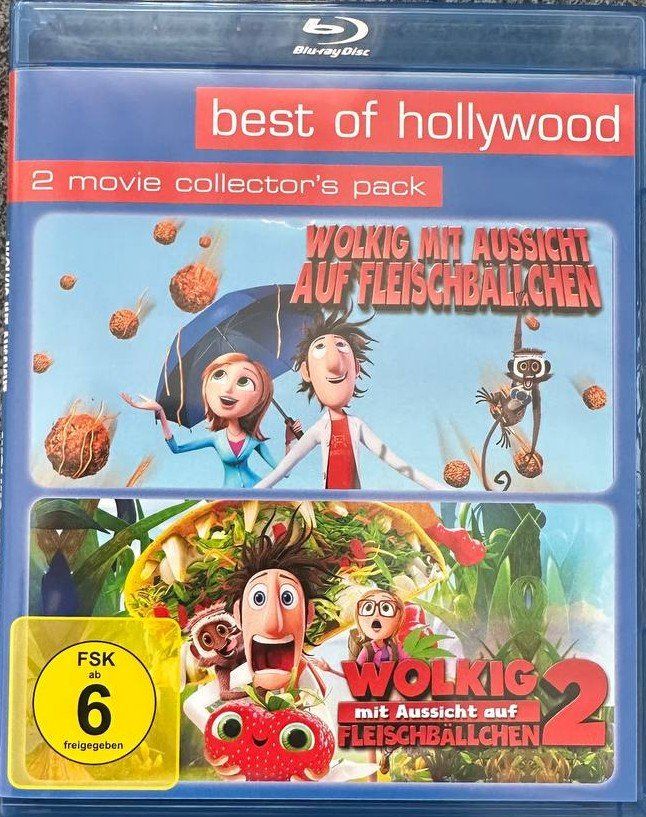 Alle DVDs: Wolkig mit Aussicht auf Fleischbällchen 1+2, Blu-ray, Top... – Gebraucht aus Beringen von Mantafisch1