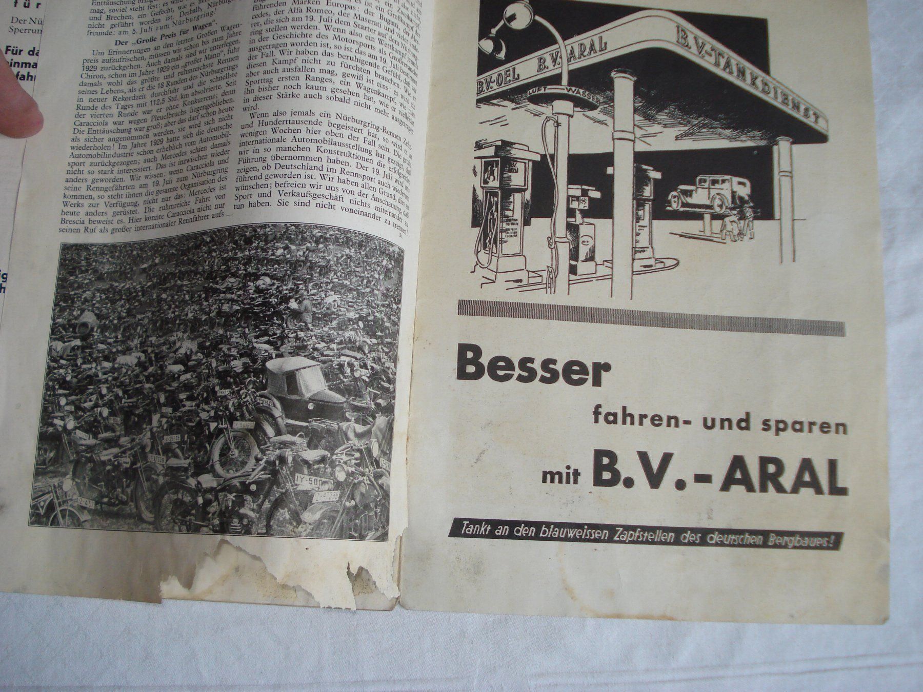 Motosacoche Documenti: Programmheft 1931 Eifel Rennen Autorennen Nürburg Ring – Usato da Schenkon venduto da Elbarto007 5