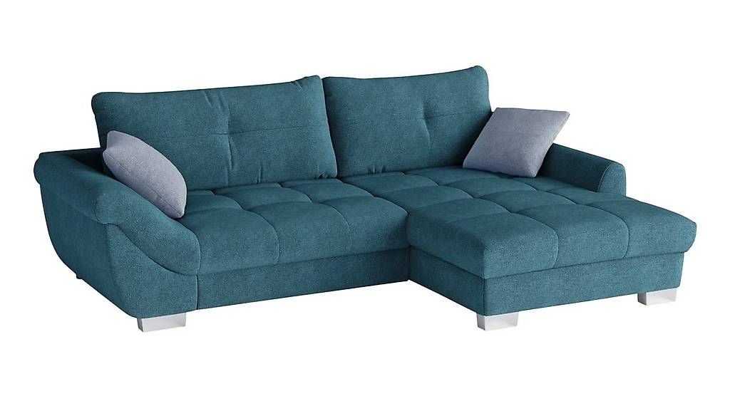 Divani: Ecksofa mit Bettfunktion, Stoff petrol, Recamière rechts – Usato da Herrenschwanden venduto da Mar_Wy