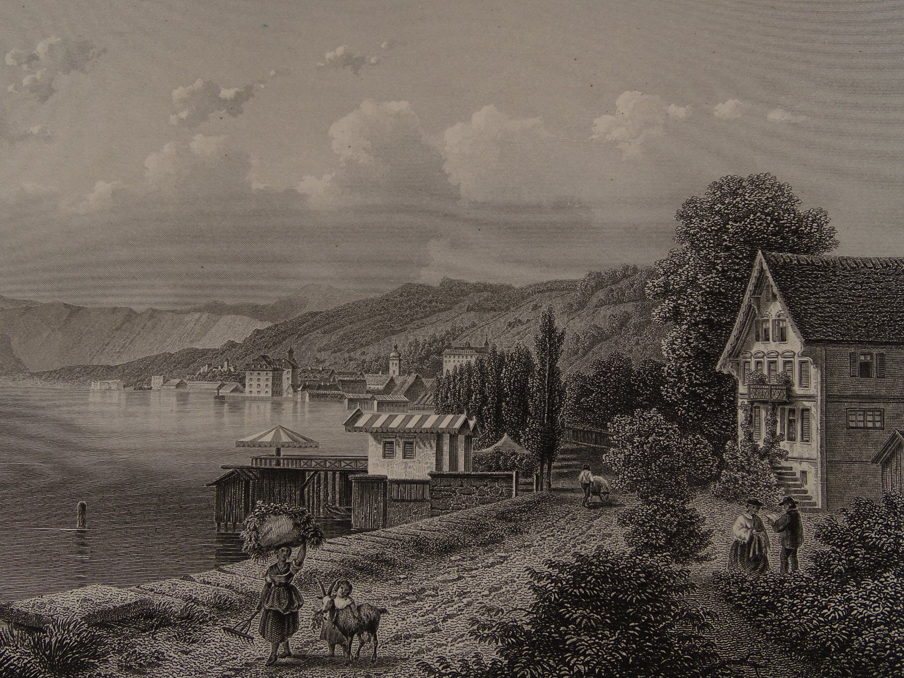 Incisioni: RORSCHACH, STAHLSTICH NACH ROHBOCK 1870 – Usato da Grüningen venduto da Kartensammler 2