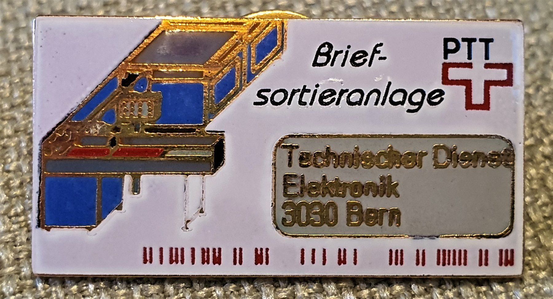 Placchette & Badge: A442 - Pin PTT Briefsortieranlage Bern – Usato da Reinach BL venduto da Boston-Verkauf