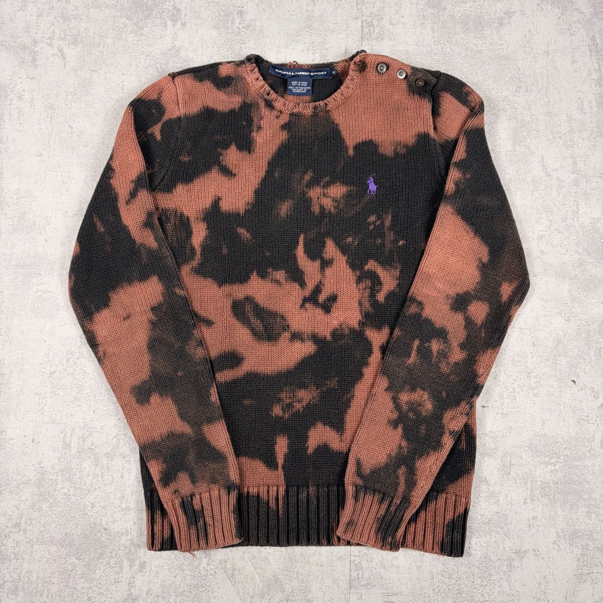 Ralph Lauren Pulls & Sweat-shirts: Pull Ralph Lauren tie-dye rouille et noir - Taille M – D'occasion à Neuchâtel par aliceguins