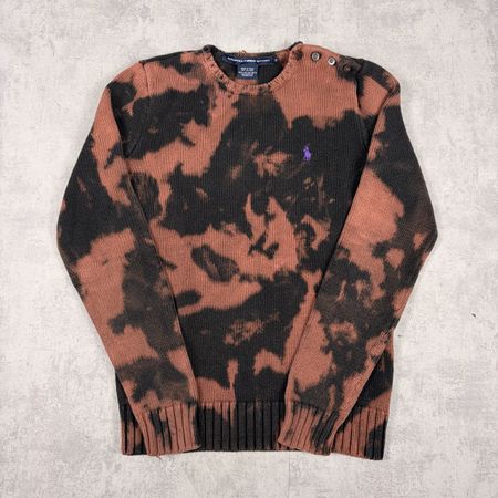 Pull Ralph Lauren tie-dye rouille et noir - Taille M