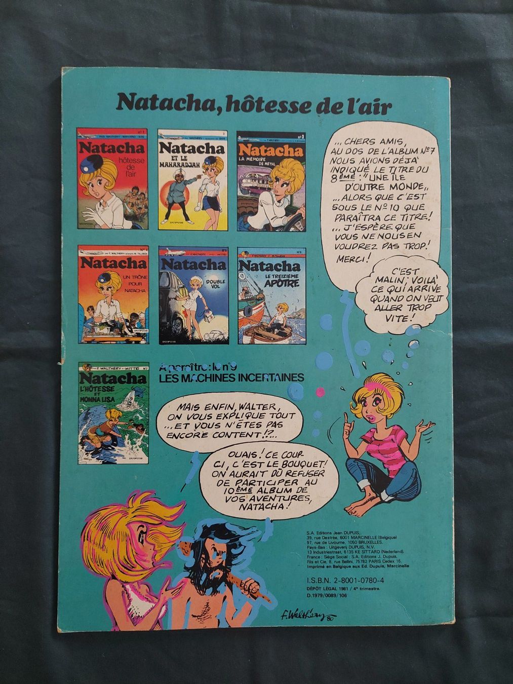 Fumetti: Natacha T.8 Instantanés Pour Caltech EO 1981 BE+ – Usato da Genève venduto da Blu_BD 1