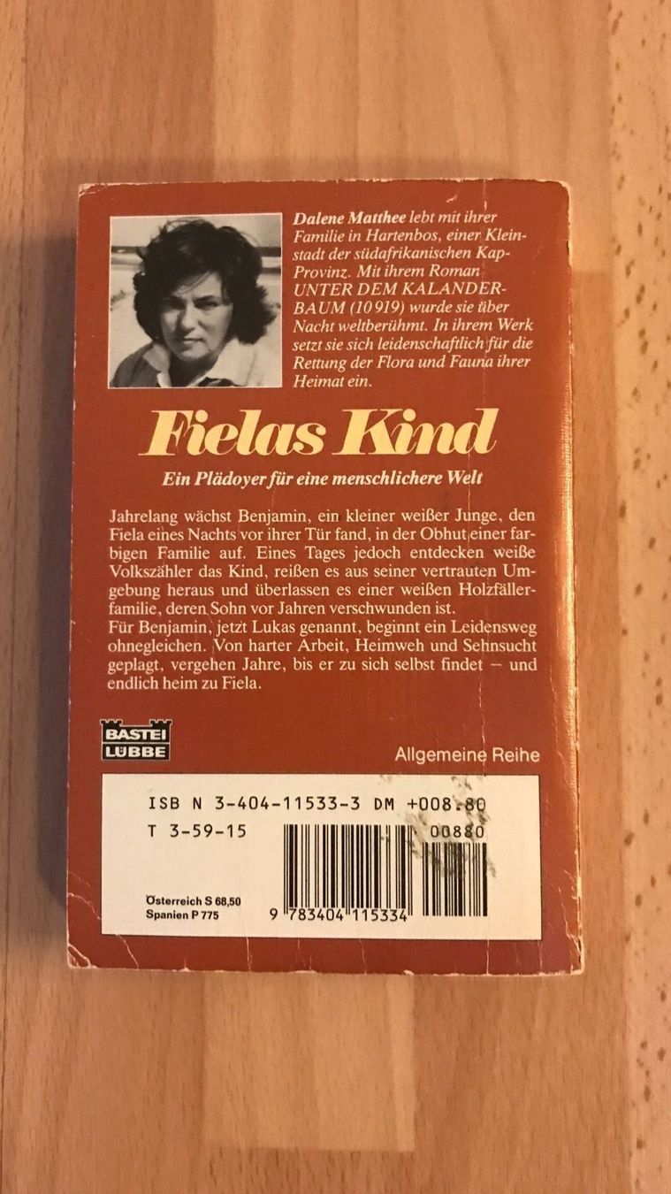 Libri: Buch Dalene Matthee: Fielas Kind – Usato da Ennetmoos venduto da Tabakfrei 1