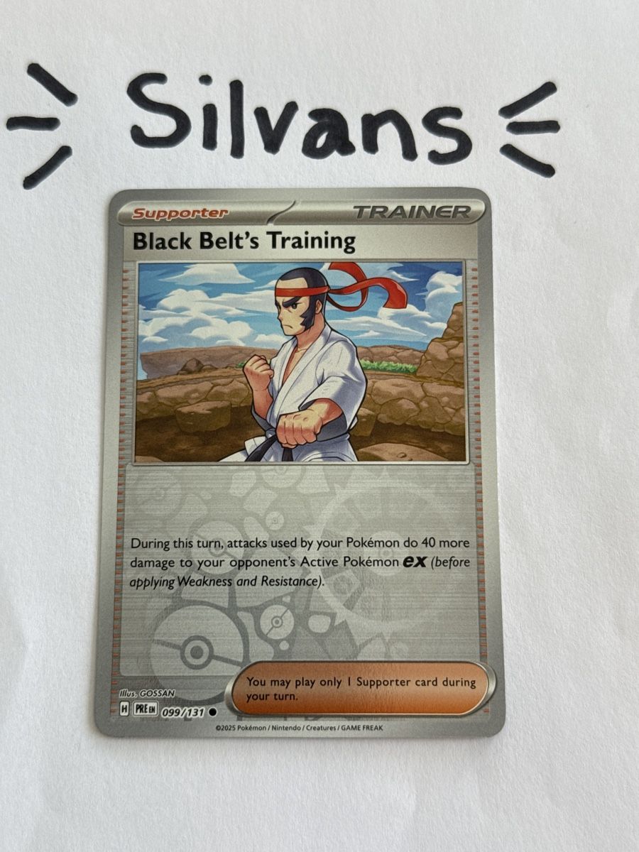 Pokémon Cartes à collectionner: Black Belt‘s Training Reverse Holo Prismatic Evolutions EN – Neuf (Voir description) à Wil SG par Silvans