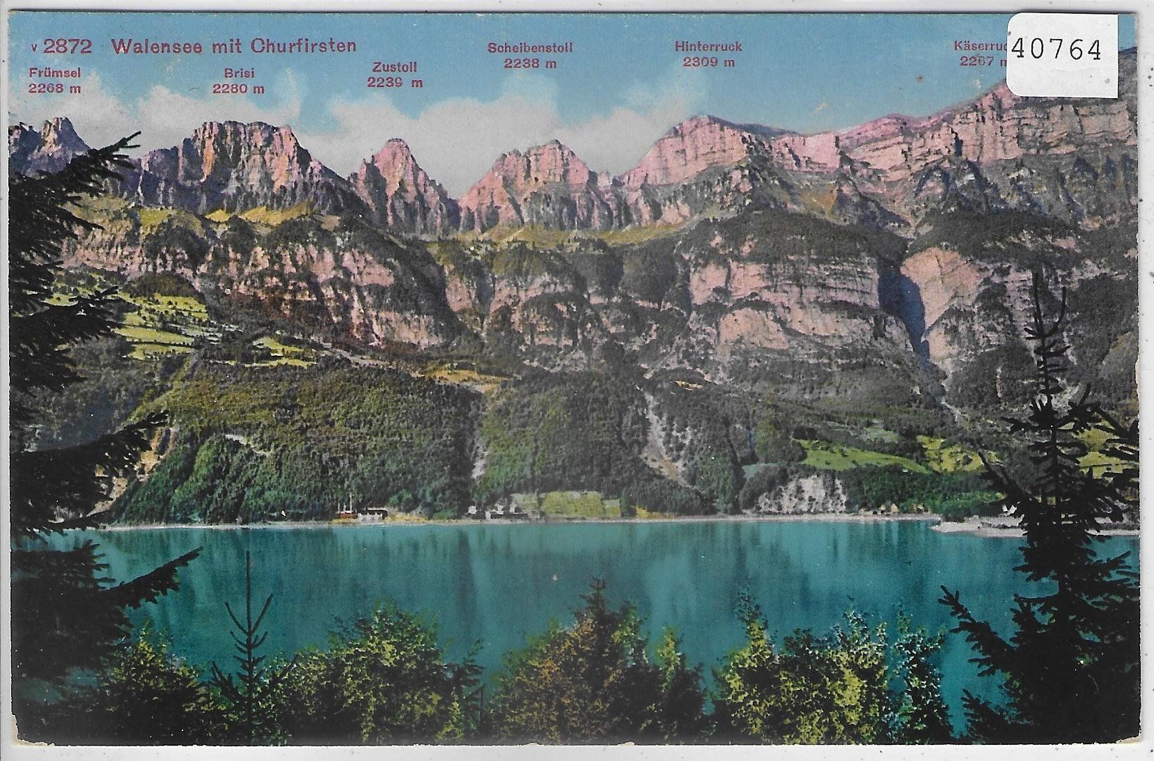 Cartoline postali: Walensee mit Churfirsten - Litho – Usato da Ettingen venduto da Kartenplanet