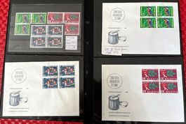 1966 Werbemarken Serie 4er Block / Serie 4er Block Brief ET