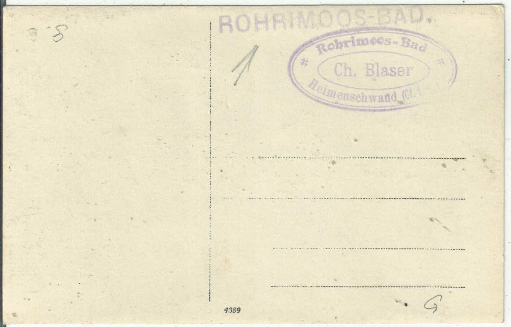 Ansichtskarten: Rohrimoos-Bad - Heimenschwand – Gebraucht aus Ettingen von Kartenplanet 1