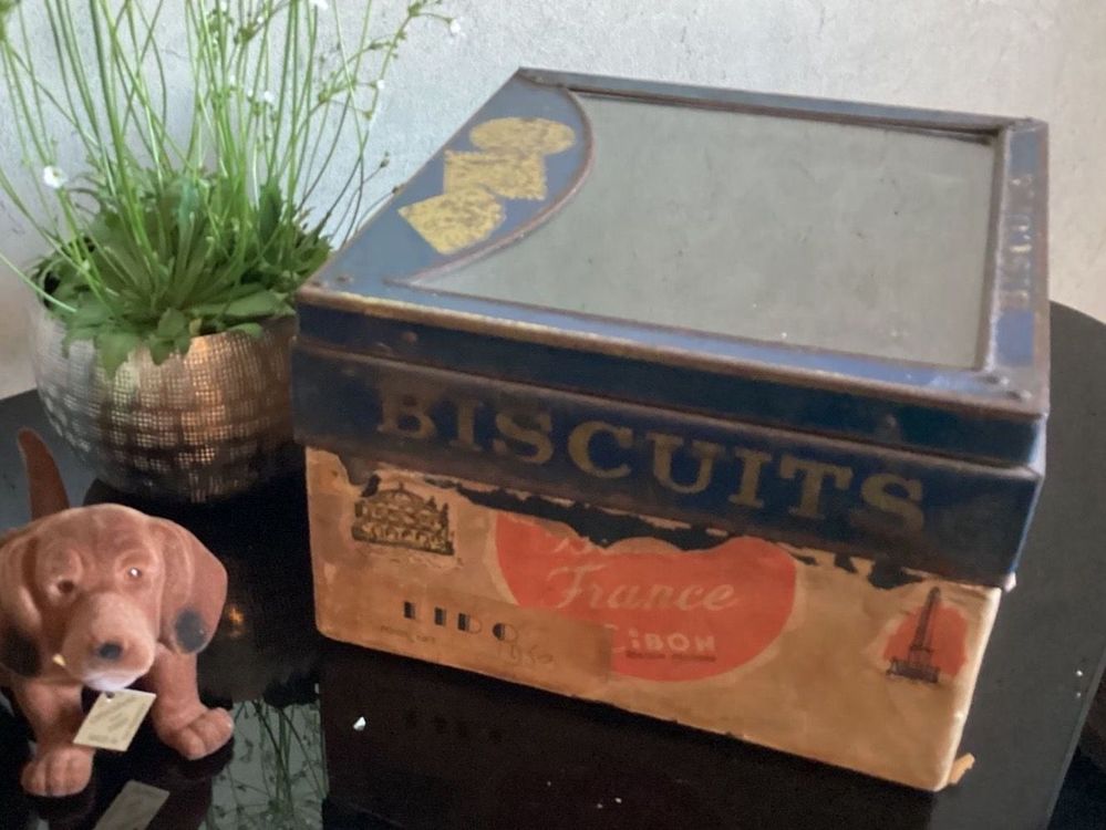 Boite à biscuit Sadler vintage en porcelaine