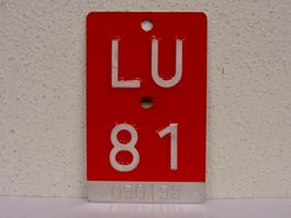 LU 81 VELONUMMER - FAHRRADSCHILD