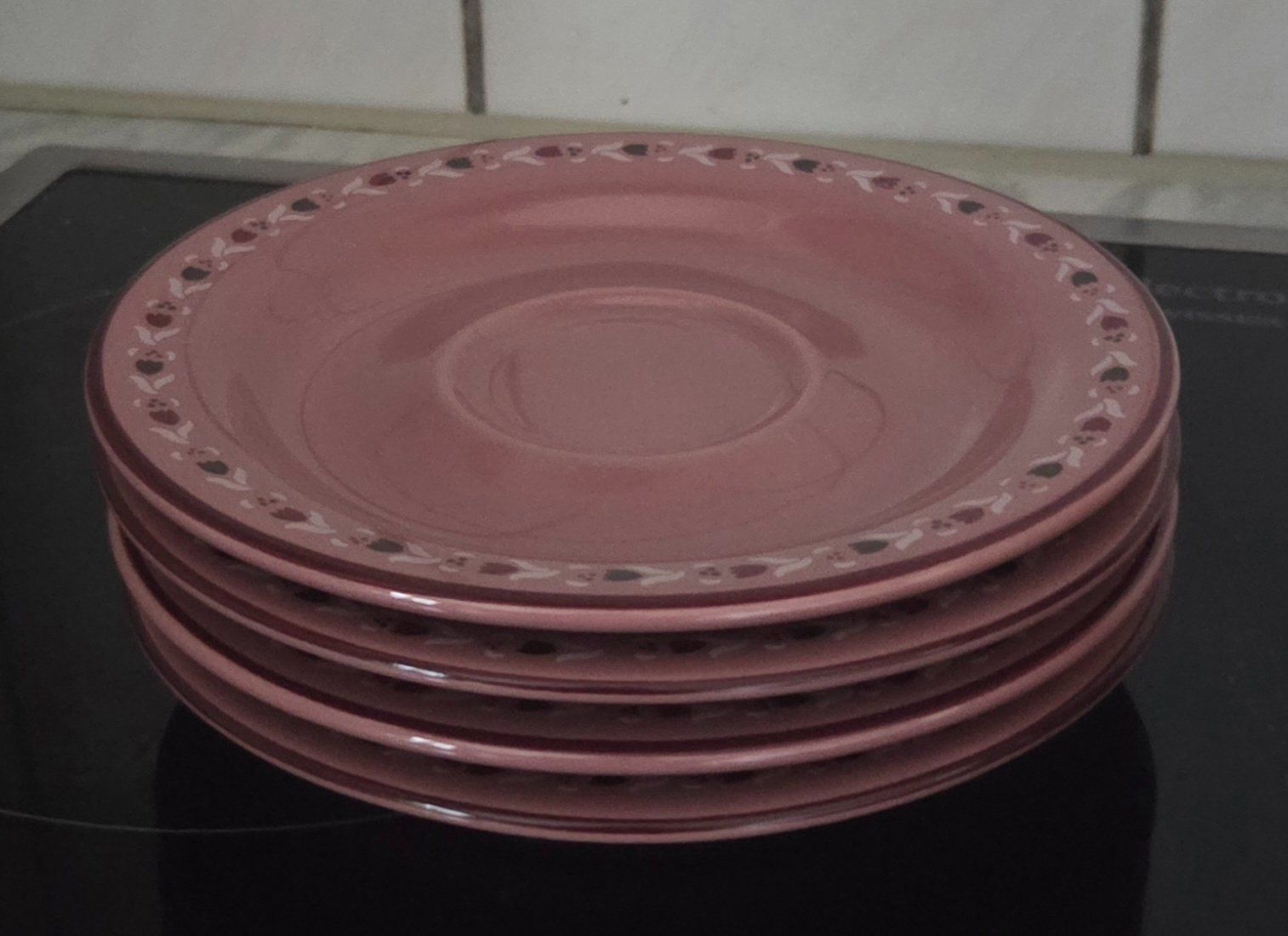 Services de table: Kaffeeservice rosa mit Blumenmuster 4er Set – D'occasion à Pratteln par Barfuss999 3