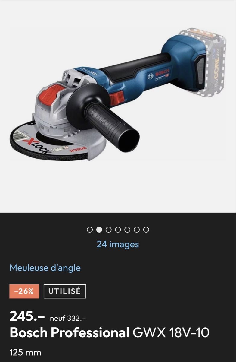 Bosch Alle Werkzeuge: Meuleuse Bosch GWX 18V-10 – Gebraucht aus Villars-sur-Glane von Fidodido67