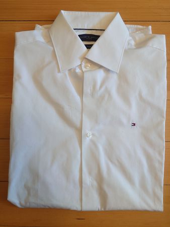Herren Hemd Tommy Hilfiger weiss Langarm Gr. 40