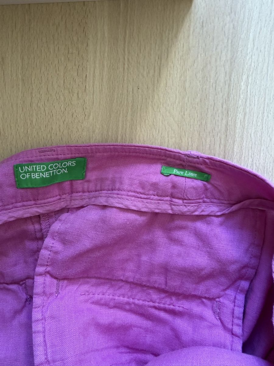 Benetton Pantalons: PINK LINEN SHORTS M – Neuf (Voir description) à Puplinge par yav_9r9f 3
