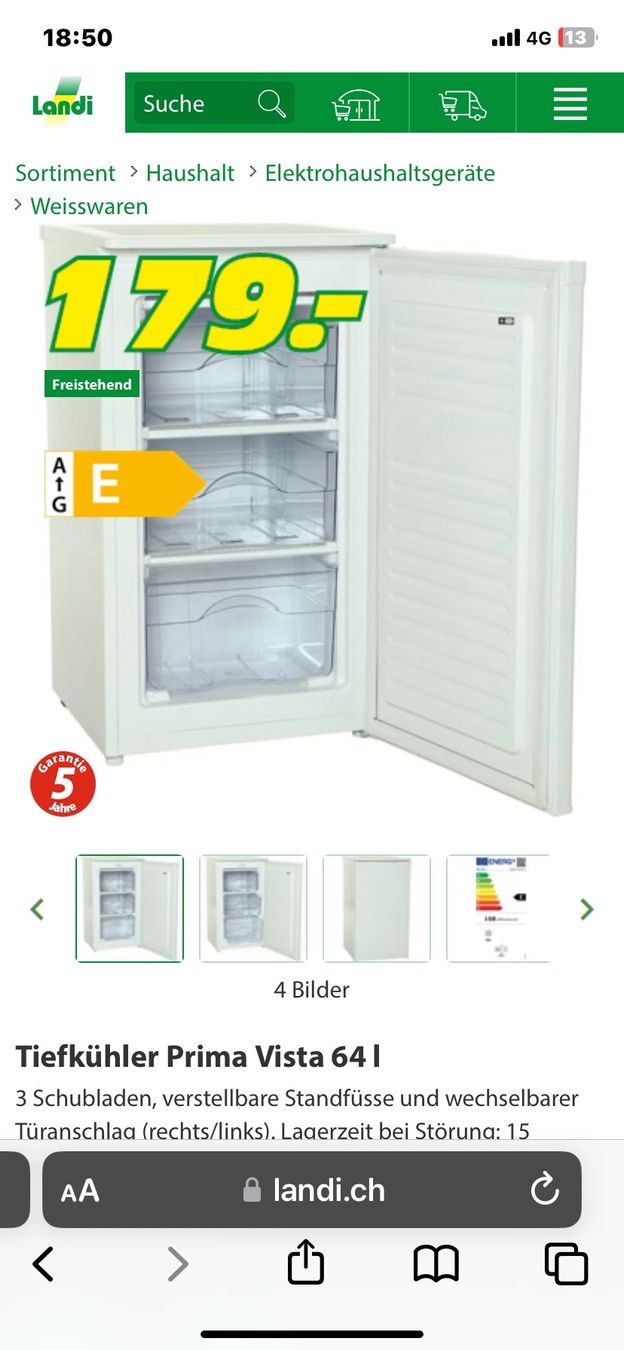 Gefrierschrank ** Landi (Gebraucht) in Roggliswil für CHF 61 – nur Abholung auf Ricardo kaufen