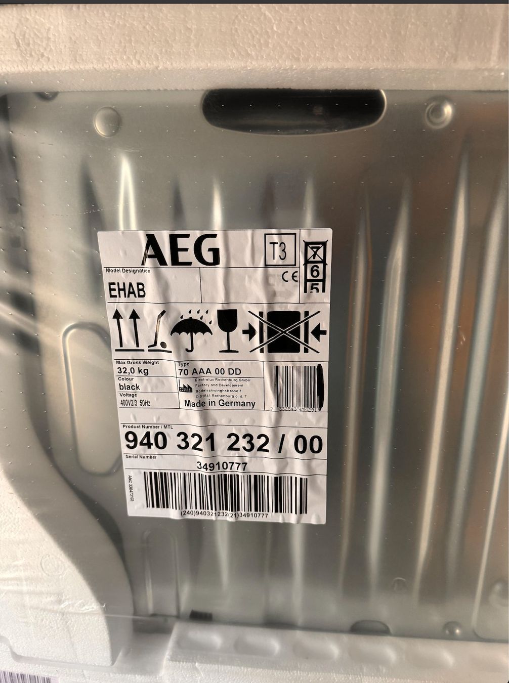 AEG Backöfen: AEG Backofen Einbau AEG EHAB; 940 321 232 – Neu und originalverpackt aus luzern von ARNI. 2