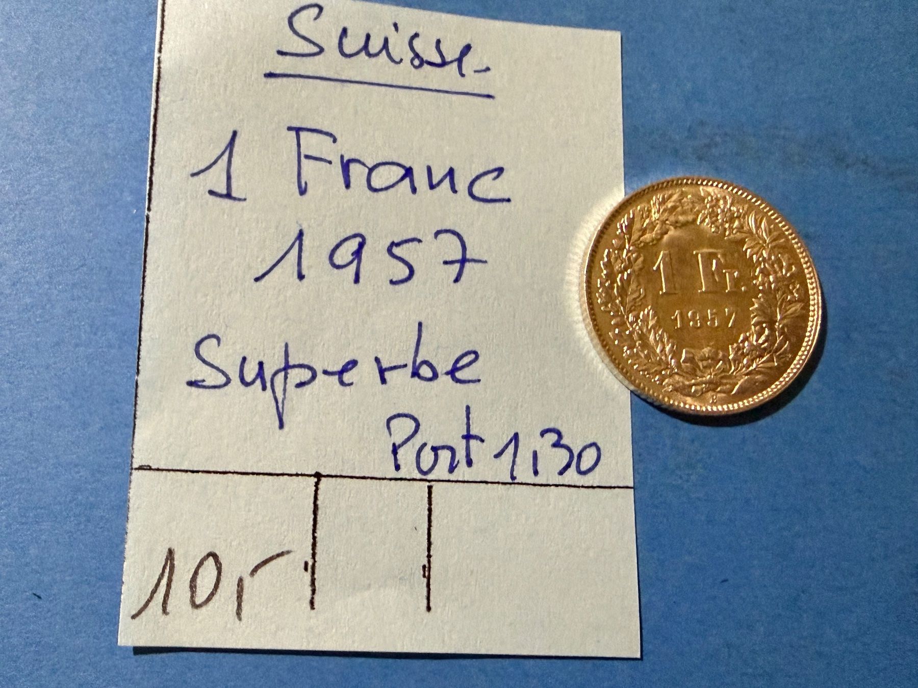 Alle Münzen: SUISSE : 1 FRANC 1957 - SUPERBE – Gebraucht aus genève von GEnumist