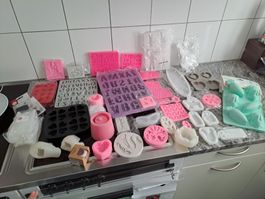 Grosses Set Silikonformen zum Giessen verschiedene Motive