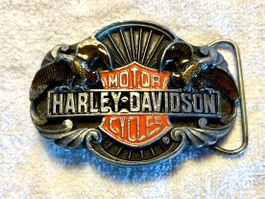 Harley Davidson Gurtschnalle Buckle HOG Motorcycles Vintage
