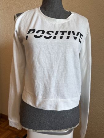 Damen Weisses Sommer Sweatshirt Gr S