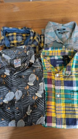 4x Herren Kurzarm Hemden, verschiedene Muster, Groesse XXL