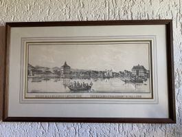 Lithographie vom Schloss Horn und Bad-Horn