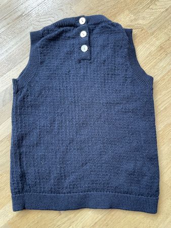 FUB Wolle Weste Gr 86, dunkelblau