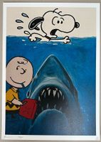 Death: Snoopy Haifisch Begegnung, POP Art, signiert 52/100