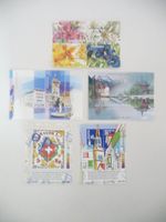 5 verschiedene CH-Blocks / 4x postfrisch / 1x ET